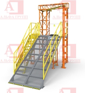 Учебно-тренировочный полигон Альпинист-03-01-1 от АЛЬФА ГРУПП для практических занятий на высоте и в замкнутом пространстве с применением средств индивидуальной защиты и стационарных анкерных систем.  